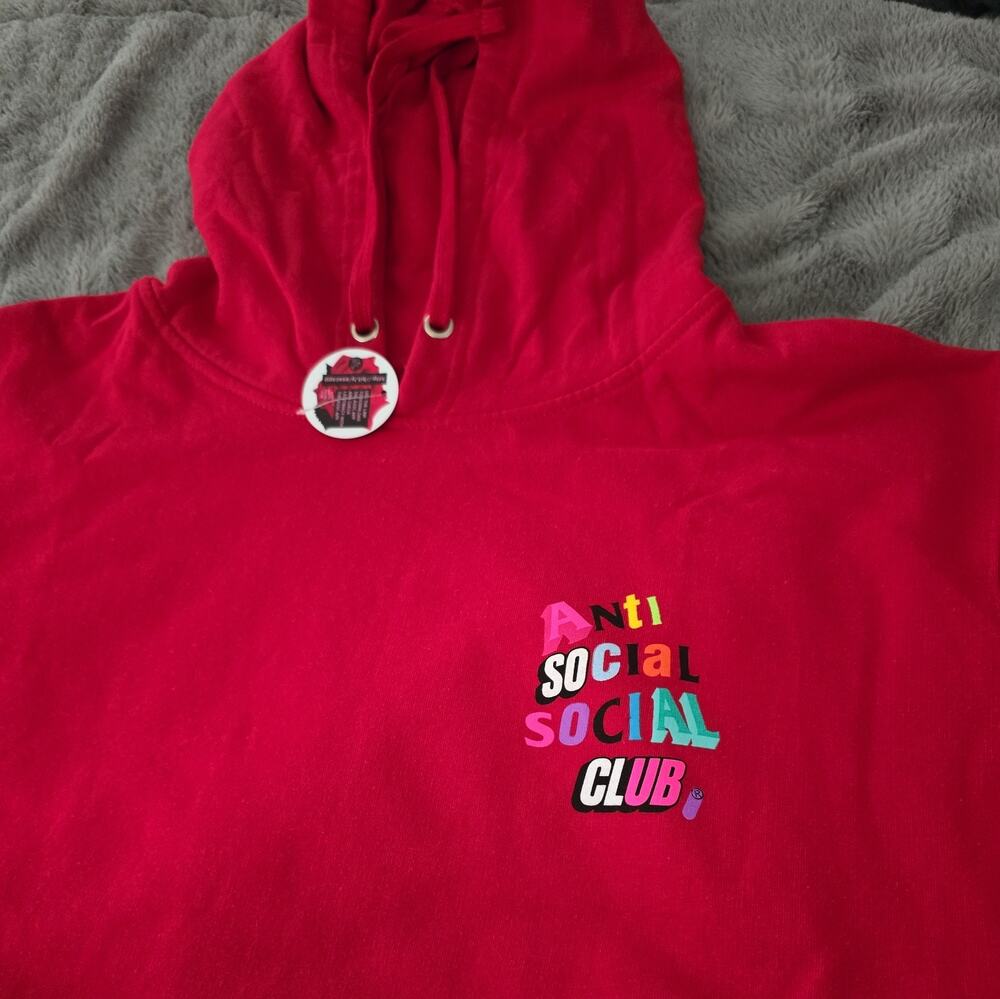 NEW FW21 Anti social social Club The Real ME RED Hoodie M